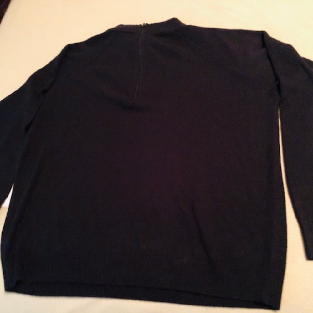 New womens XL Black Top NWT Luxelon Designers Originals Stretch 100% Acrylic